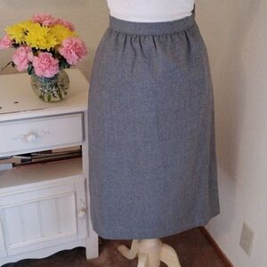 Vintage Cassidy Gray Wool Skirt
